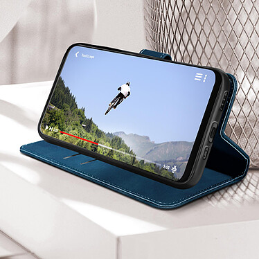 Avizar Étui pour HTC Desire 22 Pro Portefeuille Support Vidéo Languette Magnétique  Bleu pas cher