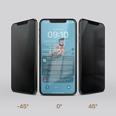 Acheter Force Glass Verre Incassable pour iPhone XS Max et 11 Pro Max Anti-espion Garantie à vie  Noir
