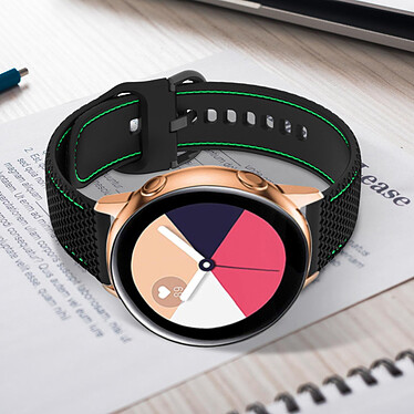 Avis Avizar Bracelet pour Galaxy Watch 5 / 5 Pro / 4 Silicone Coutures Bicolore  Noir / Vert