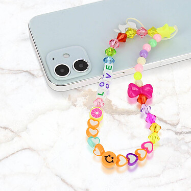 Avizar Bijou de Téléphone Bracelet Collection Lovely Multicolore 25cm pas cher