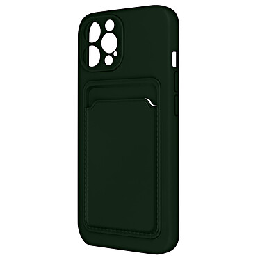 Forcell Coque pour iPhone 13 Pro Max Silicone Souple Porte-carte Fine Légère Vert