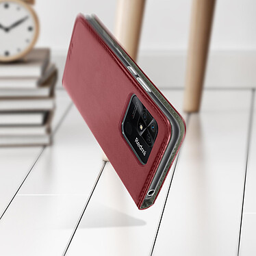 Avis Avizar Housse pour Xiaomi Redmi 10C Clapet Porte-carte Fonction Support Vidéo  rouge bordeaux