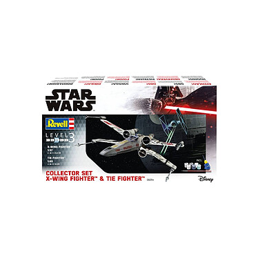 Star Wars - Kit complet maquette 1/57 X-Wing Fighter & 1/65 TIE Fighter pas cher