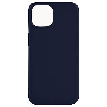 Avizar Coque pour Apple iPhone 15 Silicone Soft Touch Mate Anti-trace  bleu nuit