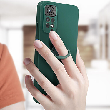Acheter Avizar Coque silicone pour Xiaomi Redmi Note 11 et Note 11s soft touch avec bague support  Vert
