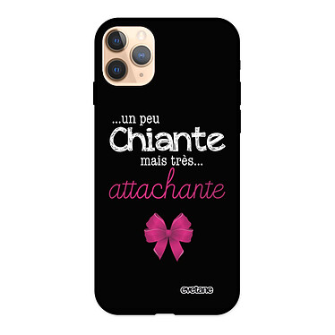 Evetane Coque iPhone 11 Pro Silicone Liquide Douce noir Un peu chiante tres attachante