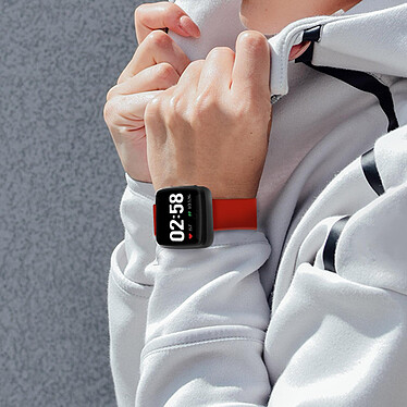Avizar Bracelet Sport Xiaomi Redmi Watch et Mi Watch Lite Silicone Soft-touch rouge pas cher