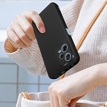 Avizar Coque pour Xiaomi Redmi Note 12 Pro 5G et 12 Pro Plus 5G Silicone Semi-rigide Finition Soft-touch  Noir pas cher