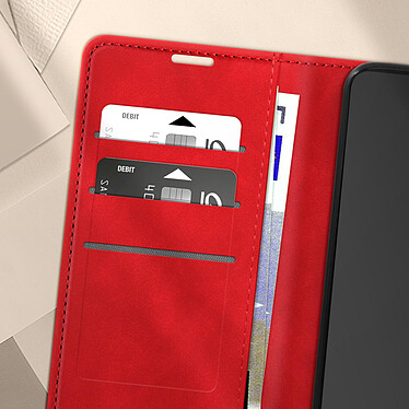 Avizar Étui pour Xiaomi Redmi Note 13 Pro 5G Portefeuille et Support Vidéo  Rouge pas cher