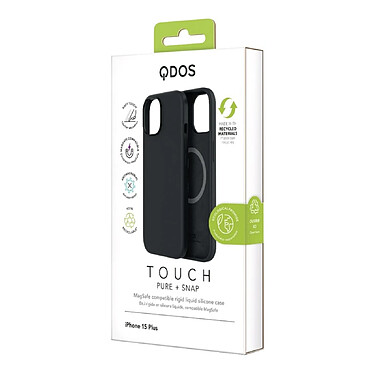 Avis QDOS Coque pour iPhone 15 Plus Touch Pure avec Snap Compatible MagSafe Noir