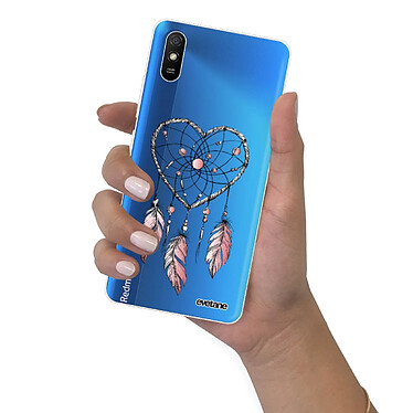 Evetane Coque Xiaomi Redmi 9A 360 intégrale transparente Motif Attrape coeur Tendance pas cher