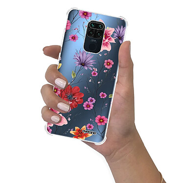 Evetane Coque Xiaomi Redmi Note 9 anti-choc souple angles renforcés transparente Motif Fleurs Multicolores pas cher