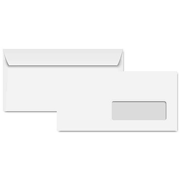 CLAIRALFA Boite de 500 Enveloppes C6, 114 x 162 mm, blanc