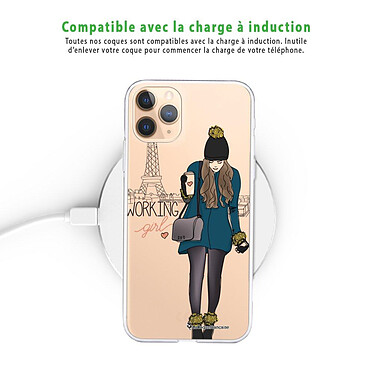 LaCoqueFrançaise Coque iPhone 11 Pro silicone transparente Motif Working girl ultra resistant pas cher
