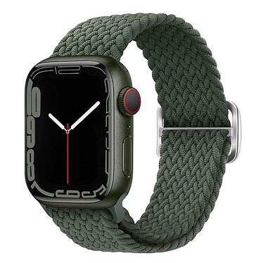 Avizar Bracelet pour Apple Watch 41mm et 40mm et 38 mm Nylon Tressé Ajustable par Boucle Métallique  vert kaki