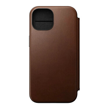 Nomad Folio Modern Cuir pour iPhone 15 Marron