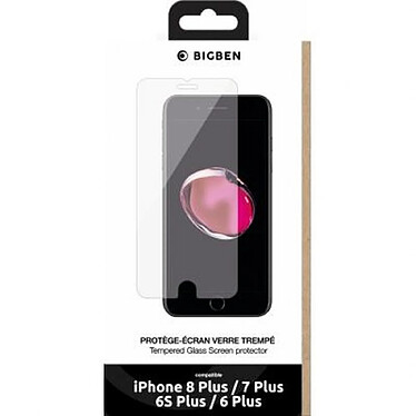 BigBen Connected Protège écran pour Apple iPhone 8 Plus / 7 / 6 Plat Anti-rayures Transparent pas cher