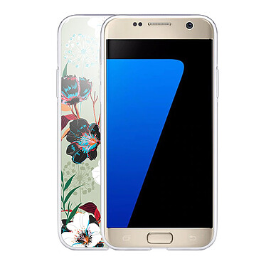Avis LaCoqueFrançaise Coque Samsung Galaxy S7 360 intégrale transparente Motif Fleurs vert d'eau Tendance