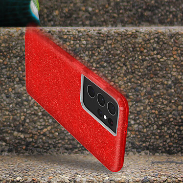 Acheter Avizar Coque pour Samsung S21 Ultra Paillette Amovible Silicone Semi-rigide rouge
