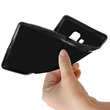 Avizar Coque Samsung Galaxy J6 coque silicone gel protection Dos Antitraces - Noir pas cher
