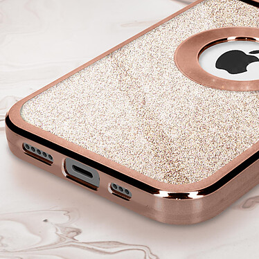 Acheter Avizar Coque pour iPhone 12 Paillette Amovible Silicone Gel  Rose Gold