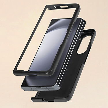Avis Avizar Coque pour Samsung Galaxy Z Fold 5 Style Carbone Conception 2 parties  Noir