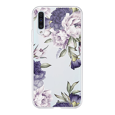 LaCoqueFrançaise Coque Samsung Galaxy A50 360 intégrale transparente Motif Pivoines Violettes Tendance