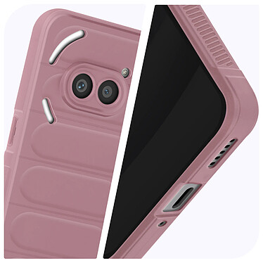 Avizar Coque pour Nothing Phone 2a Antichoc Silicone Motif texturé 3D Rose Champagne pas cher