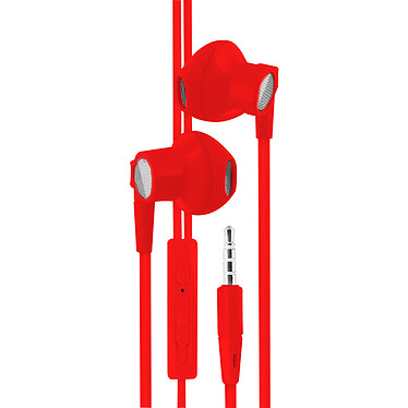 Avis Metronic 480128 - Ecouteurs intra auriculaire avec micro 1,2 m - rouge