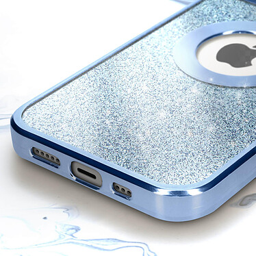 Acheter Avizar Coque pour iPhone 14 Pro Paillette Amovible Silicone Gel  Bleu