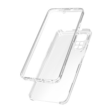 Avizar Coque pour Xiaomi Redmi Note 11 et Note 11s Intégrale Arrière Rigide Transparent et Avant Souple  transparent