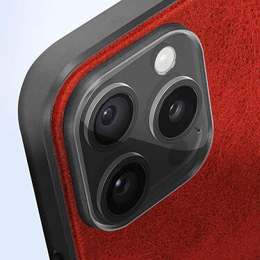 Acheter Avizar Coque pour iPhone 15 Pro Effet Cuir Vintage Hybride  Rouge