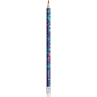 Acheter MAPED Pack 6 Crayons Papier PIXEL PARTY HB Bout Gomme