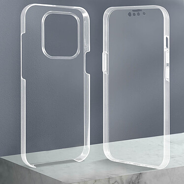 Avizar Coque Intégrale pour iPhone 13 Pro Max Arrière Rigide Transparent et Avant Souple  Transparent pas cher