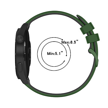 Avizar Bracelet pour Huawei Watch GT3 46mm Silicone BiColore Texturé Vert / Noir pas cher