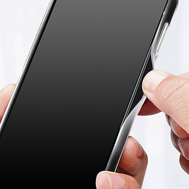 Acheter Avizar Coque pour iPhone 14 Pro Silicone Souple et Film Verre Trempé 9H  transparent contour noir