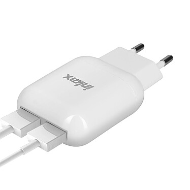 Acheter Inkax Chargeur secteur 2x ports USB 2.1A + 1.0A Recharge Rapide  Blanc