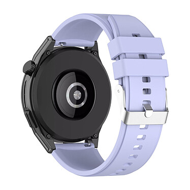 Avizar Bracelet pour Huawei Watch GT Runner Silicone Renforcé Boucle Argentée Violet