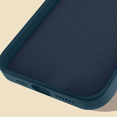 Avizar Coque Magsafe iPhone 12 Pro Max Silicone Souple Intérieur Soft-touch Mag Cover  bleu nuit pas cher