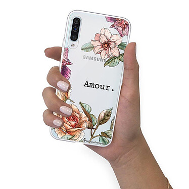 LaCoqueFrançaise Coque Samsung Galaxy A70 360 intégrale transparente Motif Amour en fleurs Tendance pas cher