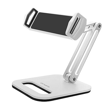 4smarts Support Bureau Tablette / Smartphone Bras Ajustable Compact Pliable  Blanc