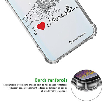 Acheter LaCoqueFrançaise Coque Samsung Galaxy A70 anti-choc souple angles renforcés transparente Motif J'aime Marseille