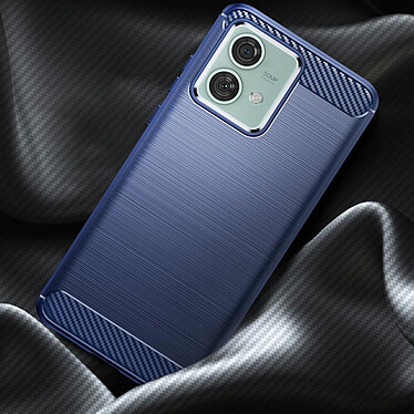 Avis Avizar Coque pour Motorola Edge 40 Neo Effet Carbone Silicone Flexible Antichoc  Bleu Nuit