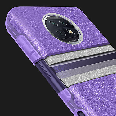Avis Avizar Coque pour Xiaomi Redmi Note 9T 5G Design Paillette Amovible Silicone Violet
