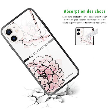 Avis LaCoqueFrançaise Coque iPhone 12 Mini Coque Soft Touch Glossy Rose Pivoine Design