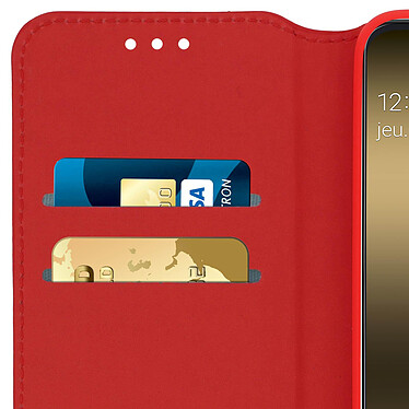Avizar Housse Samsung Galaxy A20e Étui Folio Fonction Support Vidéo Rouge pas cher