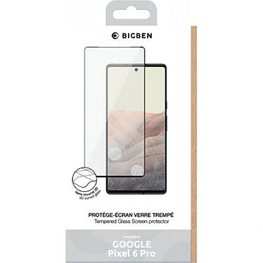 Avis BigBen Connected Protège écran pour Google Pixel 6 Pro Anti-rayures en Verre Trempé 3D Noir transparent