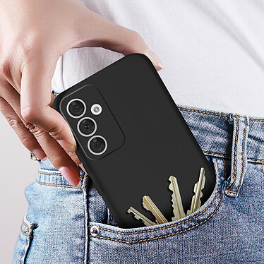 Avizar Coque pour Samsung Galaxy A34 5G Silicone Semi-rigide Finition Douce au Toucher Fine  Noir pas cher