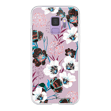 LaCoqueFrançaise Coque Samsung Galaxy S9 360 intégrale transparente Motif Fleurs parme Tendance