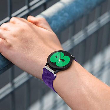 Acheter Avizar Bracelet Samsung Galaxy Watch 4 en nylon Tissé Auto ajustable violet